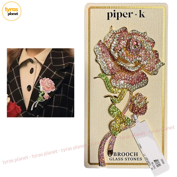 Piper K Jewelry - PIPER K Rose Brooch Floral Pin Corsage Dress classic pop accessories